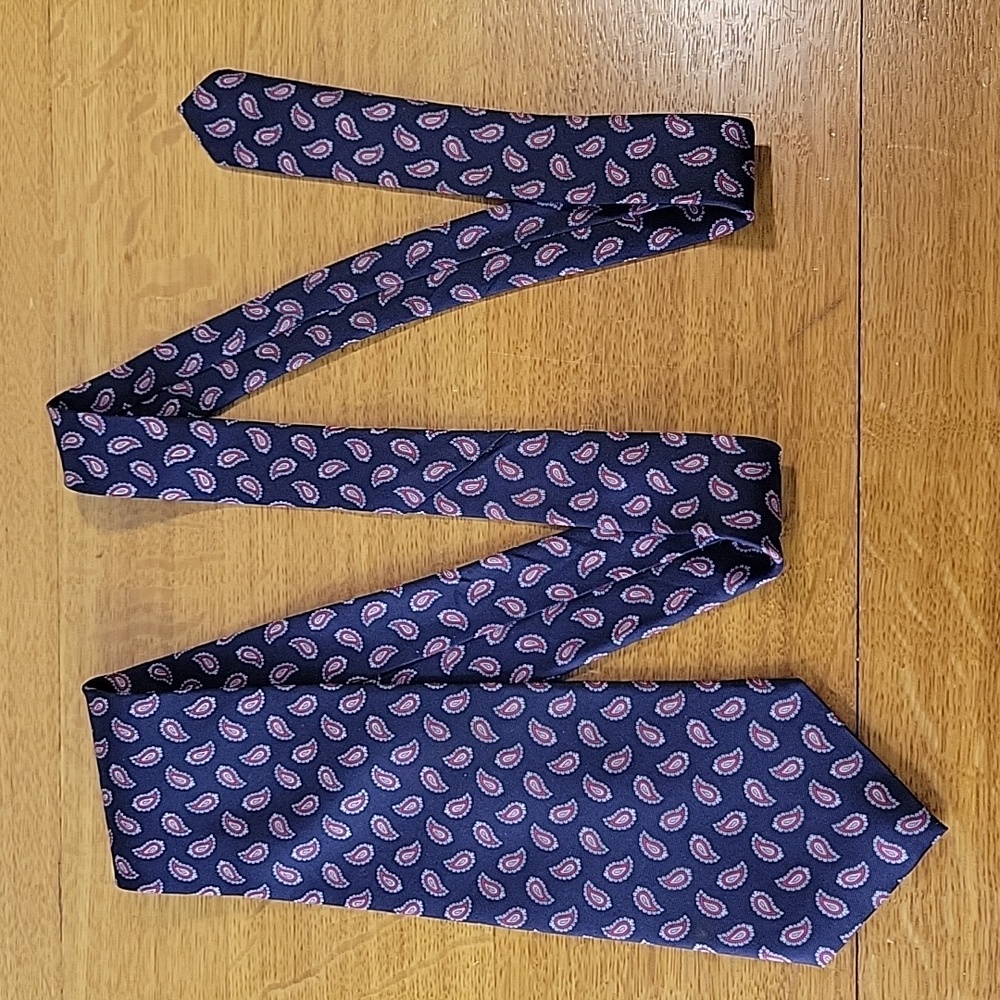 Mens Vintage Burt Pulitzer Paisley Tie 100% Silk USA 59"